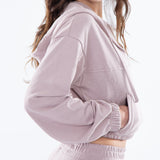 French Terry Crop Hoodie