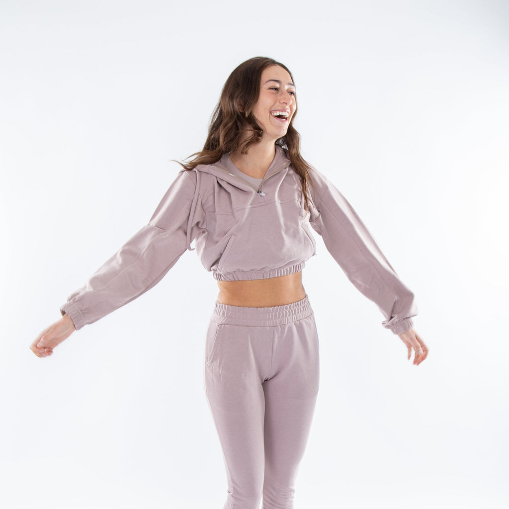 French Terry Crop Hoodie