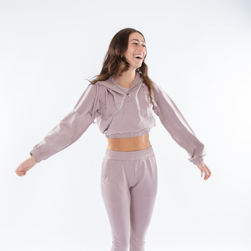 French Terry Crop Hoodie