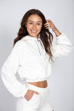 French Terry Crop Hoodie