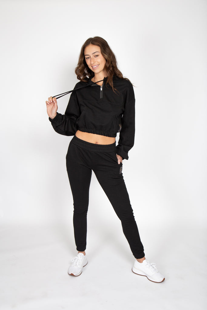 French Terry Crop Hoodie