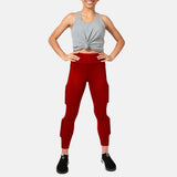 Girl's Elevate Performance Weighted Legging - Royal Red
